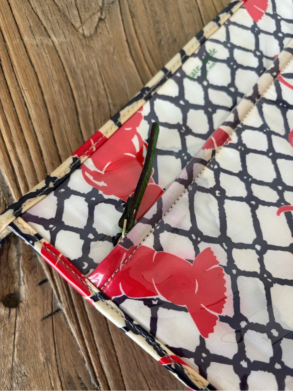 Kate Spade Cape Cod Collection Lobster Netting Travel Cosmetic Bag